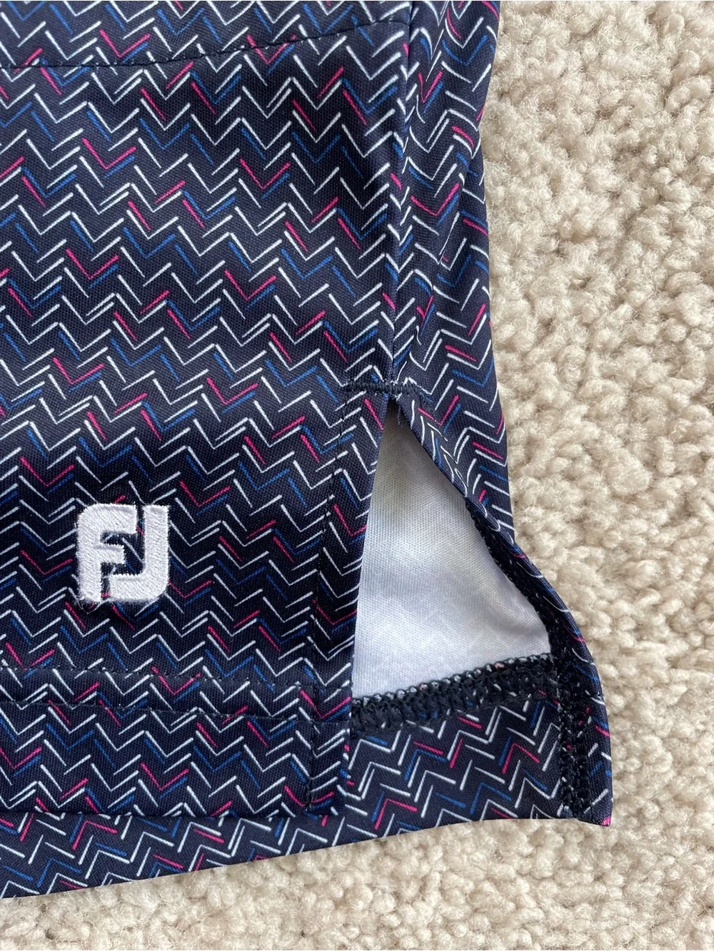 FootJoy Navy Blue Chevron Print High Rise Athletic Golf Skort Size Small